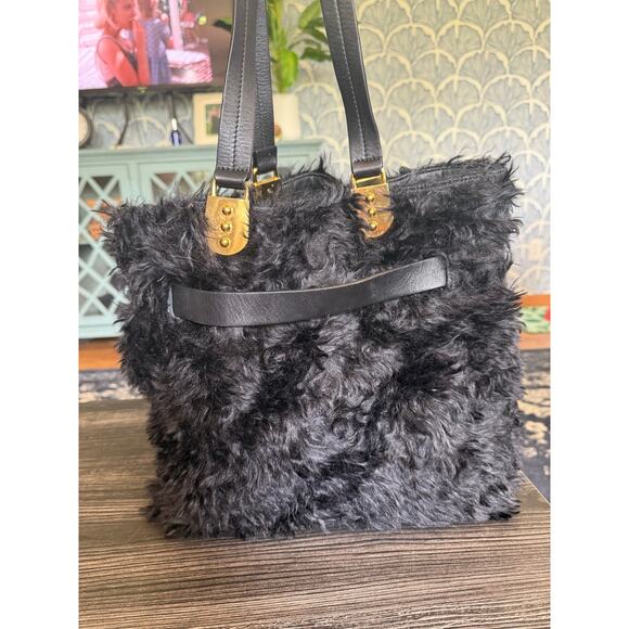 Vintage Christian Louboutin Paris Furry Leather Shoulder Bag - Picture 8 of 9